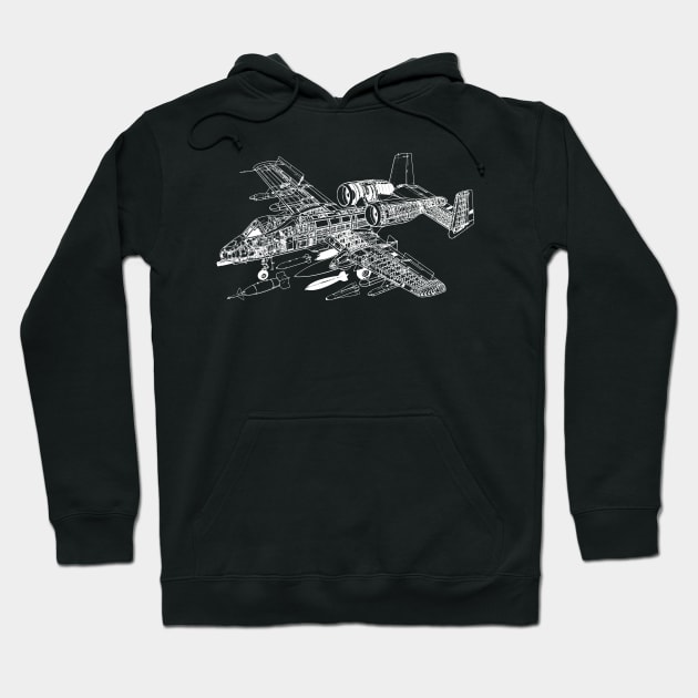 A10 Thunderbolt II Hoodie by Toby Wilkinson